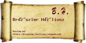 Brüszler Héliosz névjegykártya
